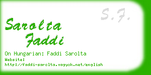 sarolta faddi business card